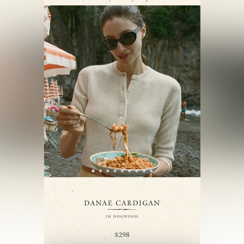 NWT Doen Danae Cardigan XL in Dogwood